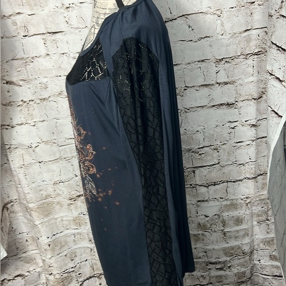 Harley Davidson Women’s Lace Long Sleeve Crest Graphic Top Size 2X - Picture 5 of 11